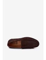 Pánske mokasíny z prírodného semišu Big Star TT174202 Chocolate