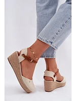 Dámske espadrilky na platforme Wrangler 20261087-99Q Beige