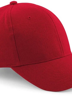 Beechfield B 65 6-panelová čiapka s kšiltom „Pro Style“ 53.0065 classic red