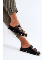 Klapki Damskie Na Platformie Big Star NN274082 Czarne