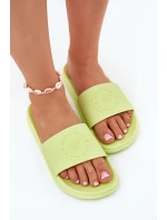 Damskie Klapki 4FMM00FFLIF045-45S Limonkowe