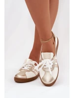 Kožené dámske barefoot topánky Zazoo N1341 white and gold Kožené dámske barefoot topánky Zazoo N1341 white and gold