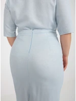 Sukňa LK SD 506697.95 svetlo modrá