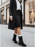 Dámske semišové čižmy s prackou čierne FashionStreet ZY1255 Dámske semišové čižmy s prackou čierne FashionStreet ZY1255