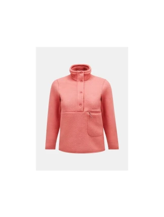 Peak Performance W Fleece Snap T Mikina ružová Peak Performance W Fleece Snap T Mikina ružová