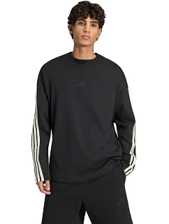 Pánske tričko adidas Kit 3-Stripes Long Sleeve, čierne, KF2427