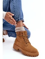 Dámske zateplené džínsy Trapper Camel Cross MM2R4011C