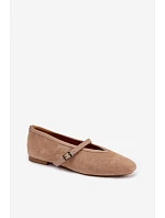 Balerínky s opaskom Eco Suede Felora
