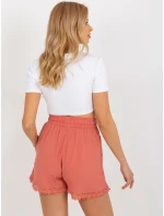 Šortky D73760M62233KB tmavo ružové