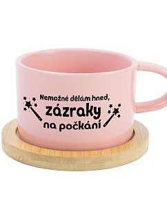 I CAN'T DO ANYMORE, I CAN'T WAIT - ružový pohár na makrónky 200 ml