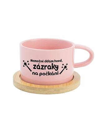 I CAN'T DO ANYMORE, I CAN'T WAIT - ružový pohár na makrónky 200 ml