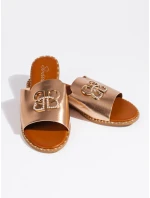 Moderné zlaté dámske ponožky na podpätku bez päty Moderné zlaté dámske ponožky na podpätku bez päty