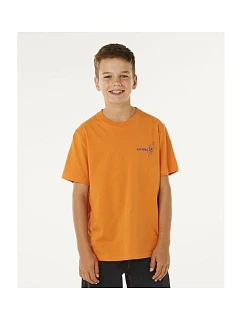 Chlapčenské tričko RIP CURL Eternal Shred Art Tee-Boy, oranžové, detské