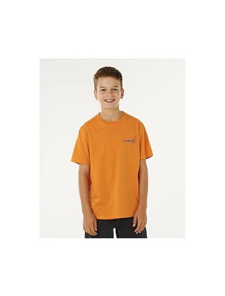 Chlapčenské tričko RIP CURL Eternal Shred Art Tee-Boy, oranžové, detské Chlapčenské tričko RIP CURL Eternal Shred Art Tee-Boy, oranžové, detské