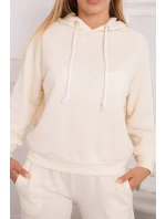 Tepláková súprava s kapucňou ecru Tepláková súprava s kapucňou ecru