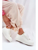 Dámske tenisky na platforme z ECO kože Big Star - biele