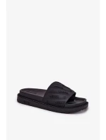 Dámske papuče na platforme Big Star - čierne