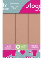 SLOGGI GO CRUSH HIPSTER NOHAVIČKY 3PACK BEIGE