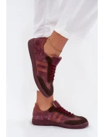 Zazoo N1068 Dámske semišové nízke tenisky Burgundy Zazoo N1068 Dámske semišové nízke tenisky Burgundy