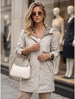 Dámska prechodná bunda typu parka s kapucňou, béžová, FashionStreet TY5812