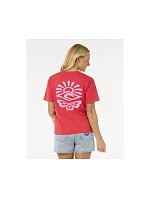 Tričko RIP CURL Icons Of Surf Relaxed Tee, červené Tričko RIP CURL Icons Of Surf Relaxed Tee, červené
