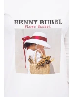 Šaty s potlačou košíka ecru