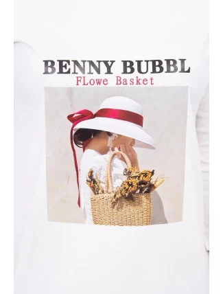 Šaty s potlačou košíka ecru