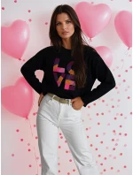 Dámsky oversize sveter HARPER black FashionStreet MY1982