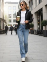 Dámska prešívaná bunda s kapucňou čierna FashionStreet TY5534 Dámska prešívaná bunda s kapucňou čierna FashionStreet TY5534
