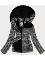 Čierna dámska športová bunda na prechodné obdobie (W706) Čierna dámska športová bunda na prechodné obdobie (W706)