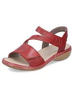 Pohodlné kožené sandále Rieker W RKR685 red