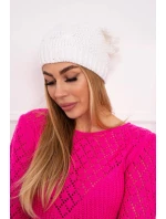 Fleecová čiapka Sandra K210 biela