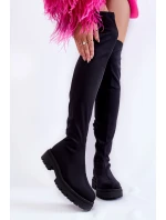 Damskie Kozaki Za Kolano Czarne Brinna