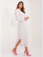 LK SK 509318 šaty.74 biela a ružová