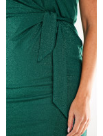 Dámske šaty A554 Tmavo zelená - Awama