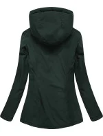 Zelená a tmavomodrá obojstranná prechodná bunda (7699)