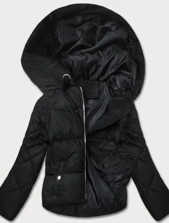 Prechodná bunda s prešívanými rukávmi čierna (5M3113-392)