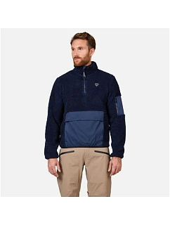Mikina Rossignol Fleece Anorak, tmavomodrá
