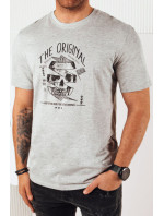 Pánske sivé tričko s potlačou Dstreet RX5380