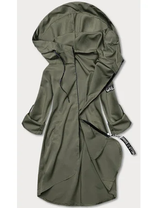 Tenký asymetrický dámsky prehoz v khaki farbe (B8117-11) Tenký asymetrický dámsky prehoz v khaki farbe (B8117-11)
