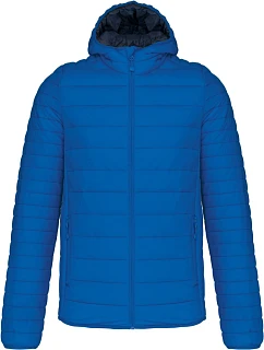 Kariban K 6110 Ľahká pánska prešívaná bunda s kapucňou 20.6110 light royal blue