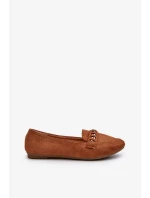 Lesklé dámske mokasíny s retiazkou Camel Aredilla