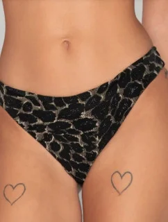 Spodný diel plaviek - 93677 - Hunter - čierny/zvierací vzor - Luna