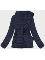 Tmavomodrá ľahká prešívaná dámska bunda (20311-221)