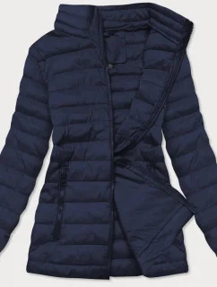 Tmavomodrá ľahká prešívaná dámska bunda (20311-221)