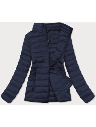 Tmavomodrá ľahká prešívaná dámska bunda (20311-221)