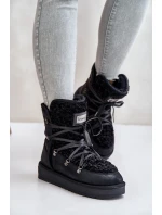 Śniegowce Na Platformie Wegańskie D.Franklin DFSH370004 Czarne