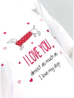 Dámske tričko na spanie LA2031PB biela - Noidinotte