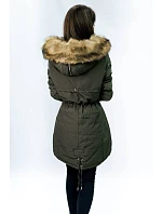 Teplá dámska zimná bunda khaki (w165) Teplá dámska zimná bunda khaki (w165)