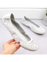 Pohodlná kožená poltopánka Rieker W RKR649 white